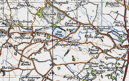 Old map of Copmere End in 1946