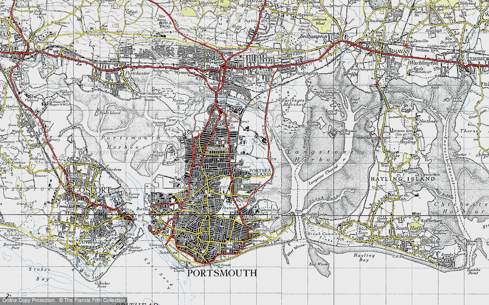 Old Map of Copnor, 1945 in 1945