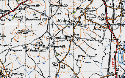 Old map of Coppenhall in 1946