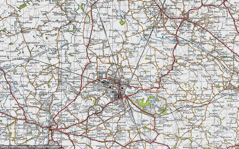 Old Map of Coppenhall, 1947 in 1947