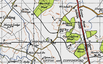 Old map of Coppingford in 1946