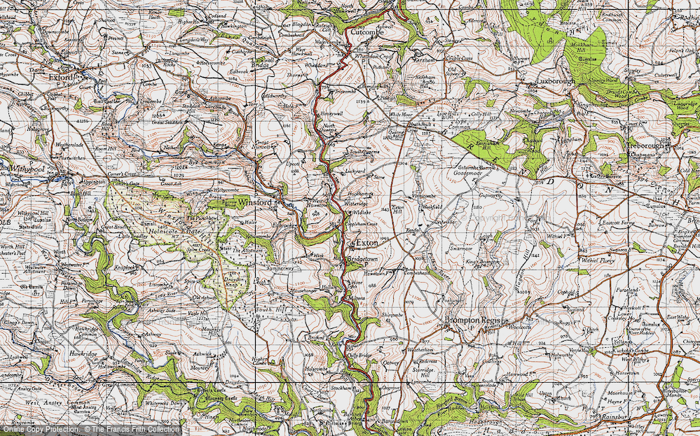 Old Map of Historic Map covering Armoor in 1946
