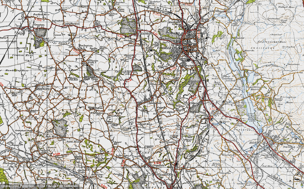 Historic Ordnance Survey Map of Coppull, 1947