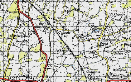 Old map of Copsale in 1940
