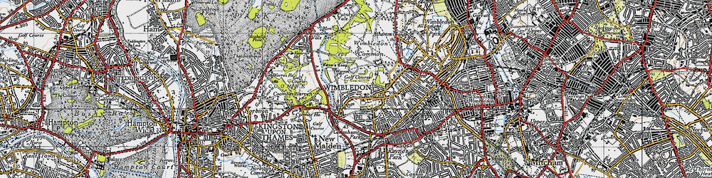 Old map of Copse Hill in 1945