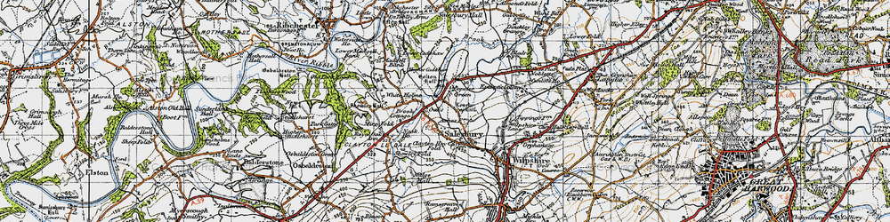 Old map of Copster Green in 1947