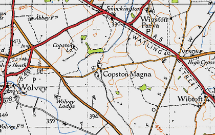 Old map of Copston Magna in 1946