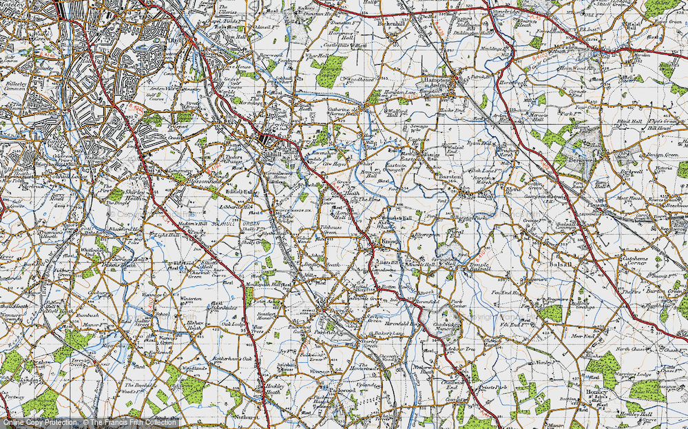 Old Map of Copt Heath, 1947 in 1947
