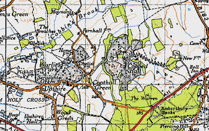 Old map of Copthall Green in 1946