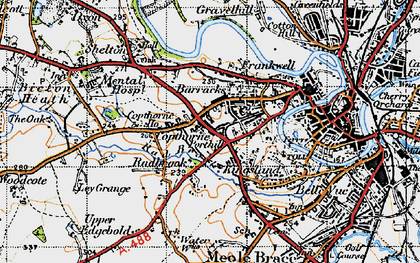 Old map of Copthorne in 1947