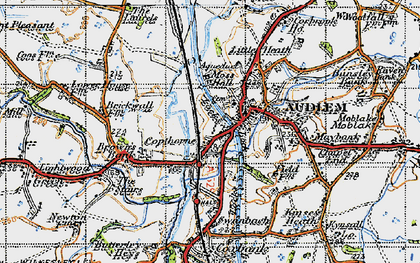 Old map of Copthorne in 1947