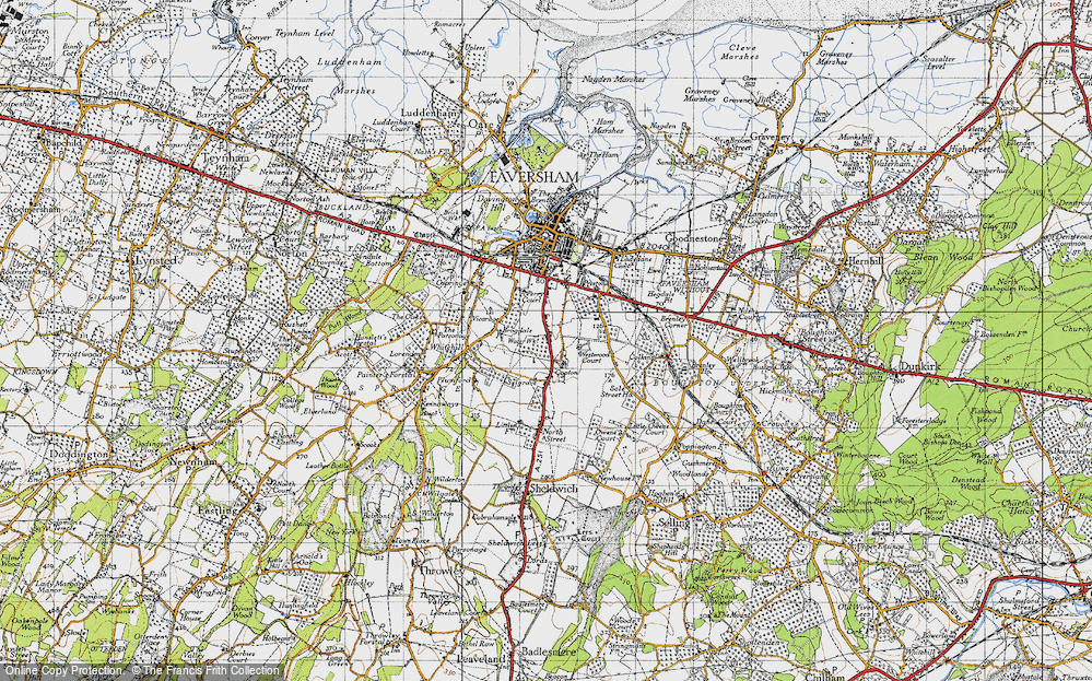 Old Map of Copton, 1946 in 1946
