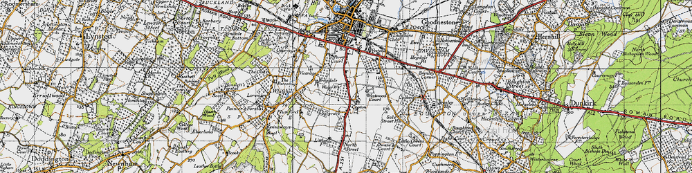 Old map of Copton in 1946