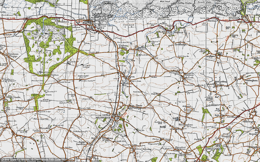 Old Map of Copy's Green, 1946 in 1946