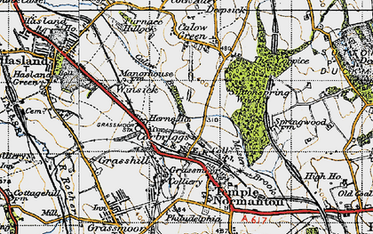 Old map of Corbriggs in 1947