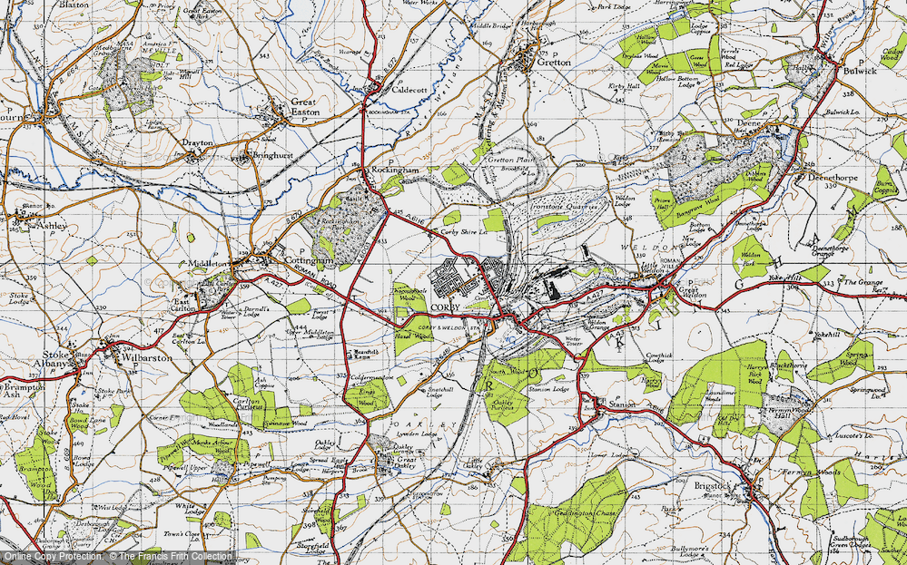 Old Map of Corby, 1946 in 1946