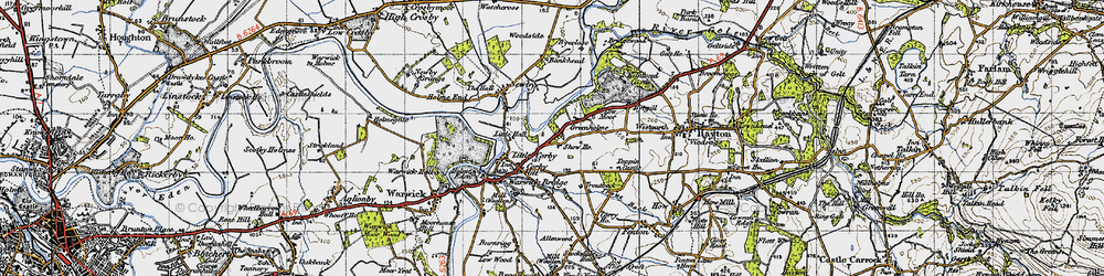 Old map of Corby Hill in 1947