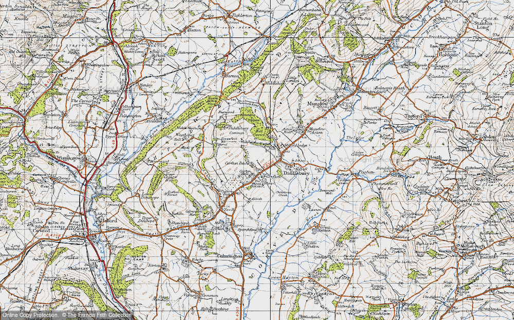 Old Map of Corfton Bache, 1947 in 1947