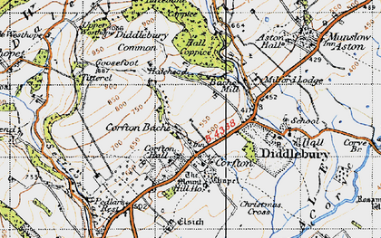 Old map of Corfton Bache in 1947