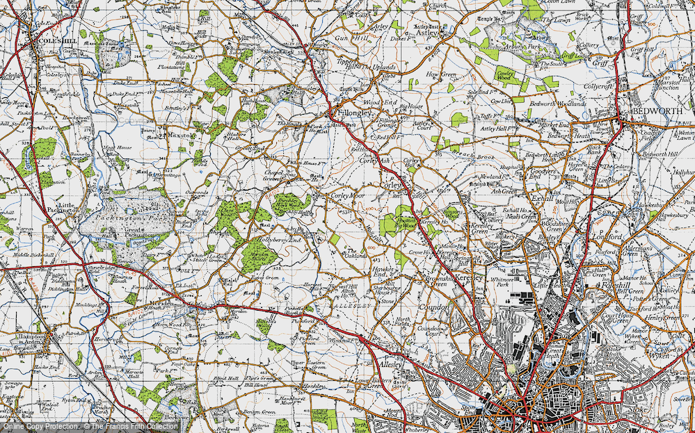 Old Map of Corley Moor, 1947 in 1947