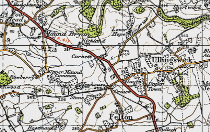 Old map of Cornett in 1947