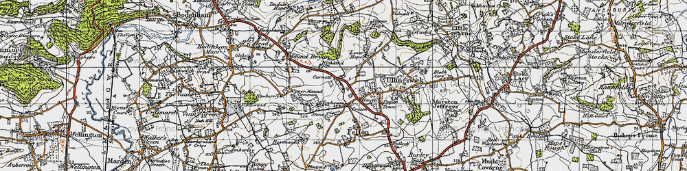 Old map of Cornett in 1947