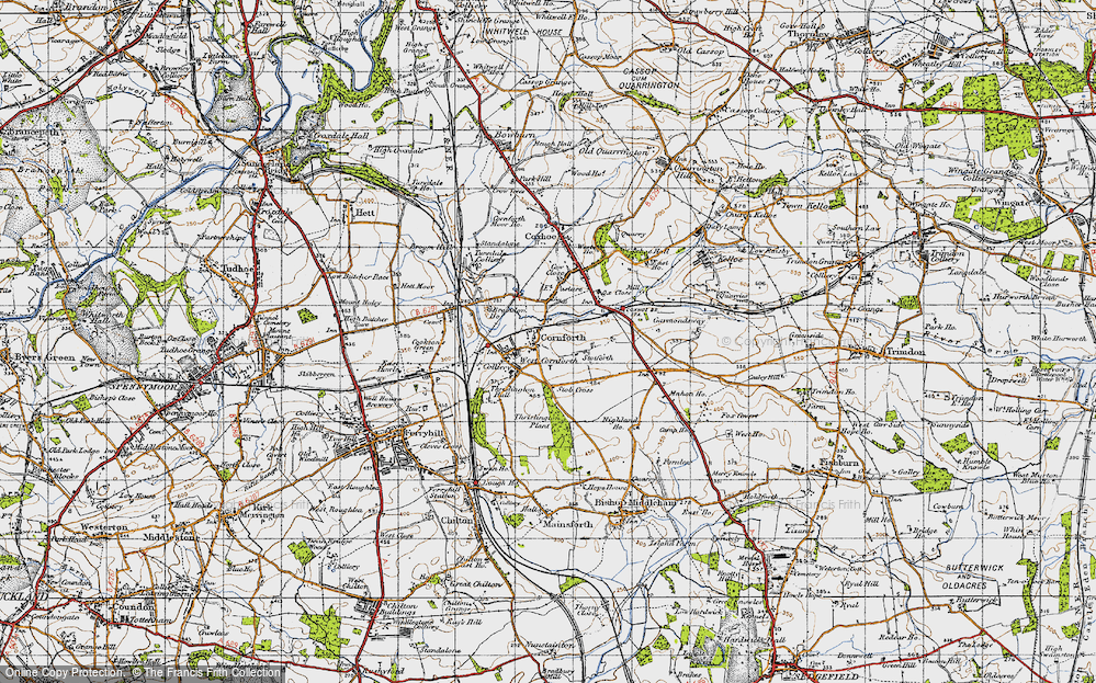 Old Map of Cornforth, 1947 in 1947