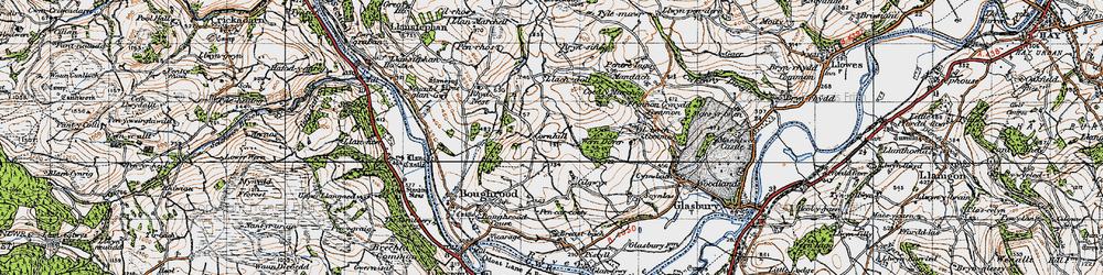 Old map of Brynsifiog in 1947