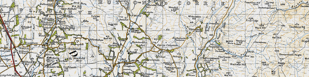 Old map of Whitcastles in 1947