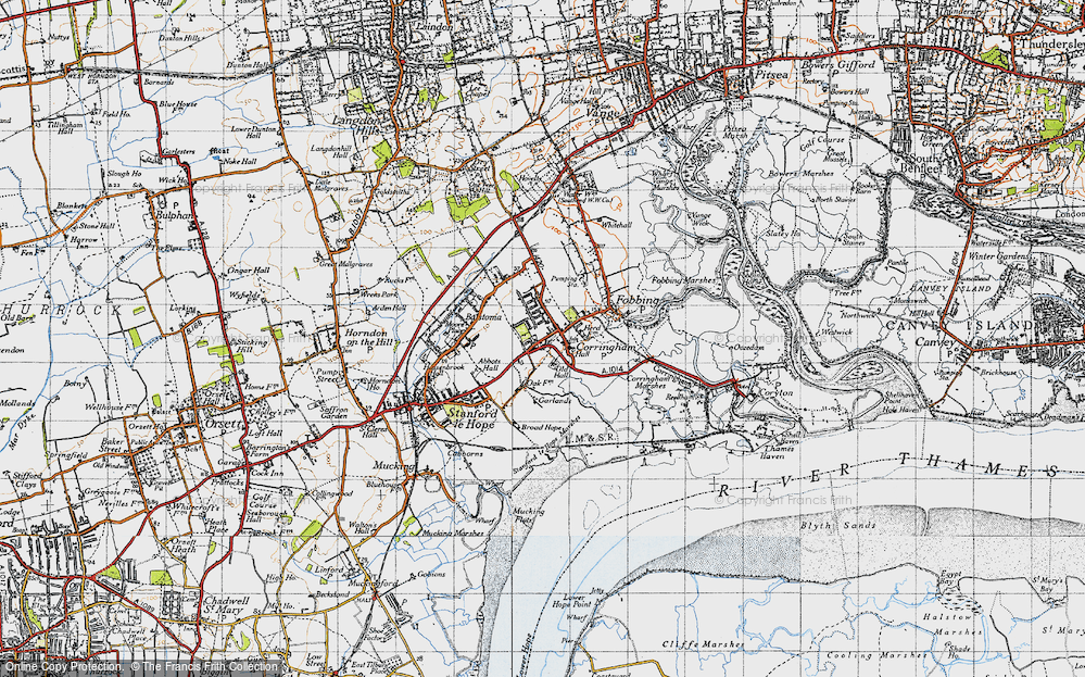 Old Map of Corringham, 1946 in 1946