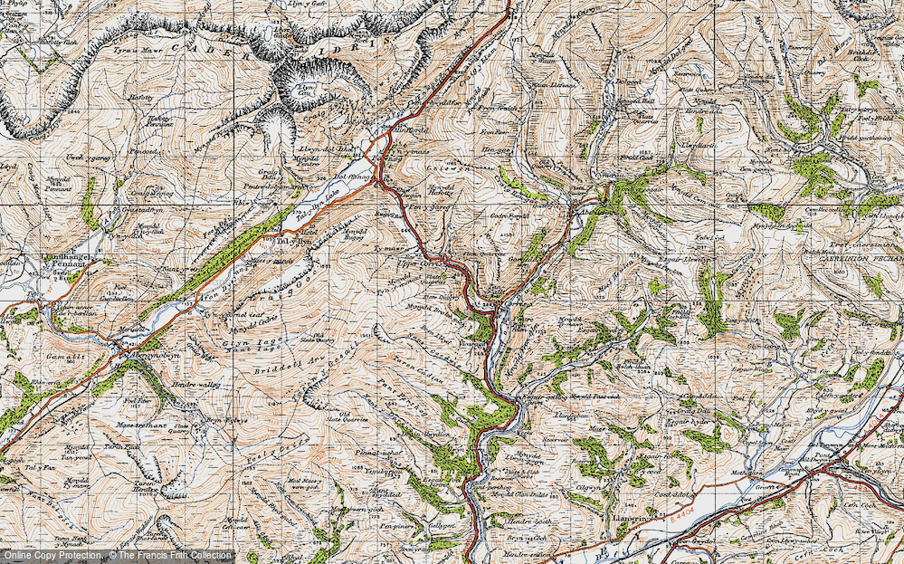 Old Map of Corris Uchaf, 1947 in 1947