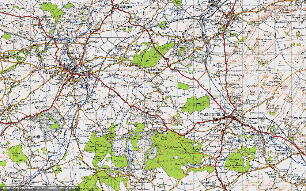 Old Map of Corsley, 1946 in 1946
