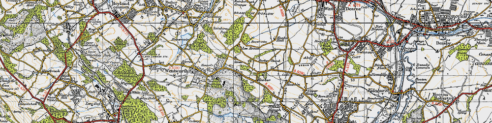 Old map of Lea Brook in 1947