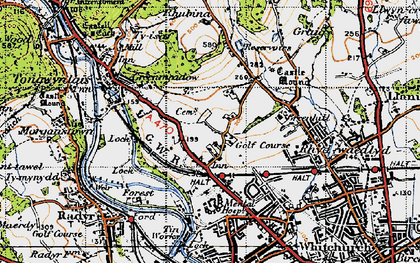 Old map of Coryton in 1947