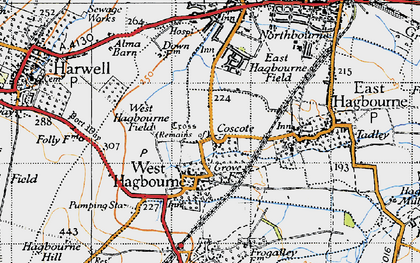 Old map of Coscote in 1947