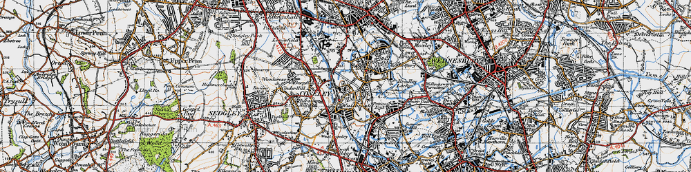 Old map of Coseley in 1946