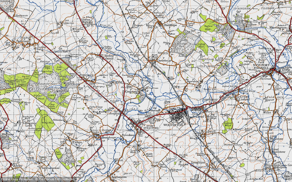 Old Map of Cosgrove, 1946 in 1946
