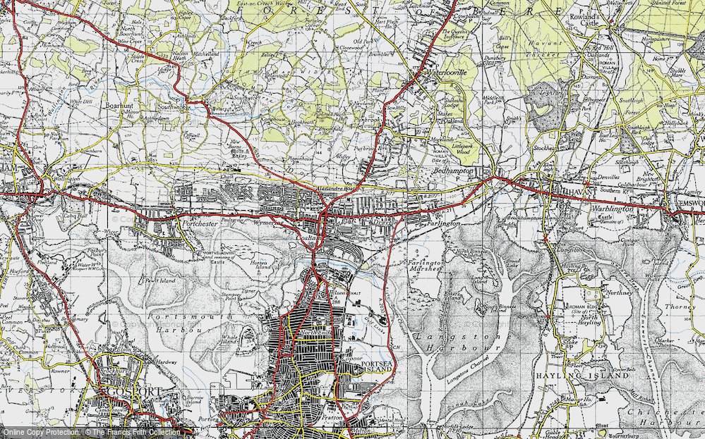 Old Map of Cosham, 1945 in 1945