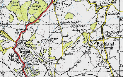 Old map of Cosmore in 1945