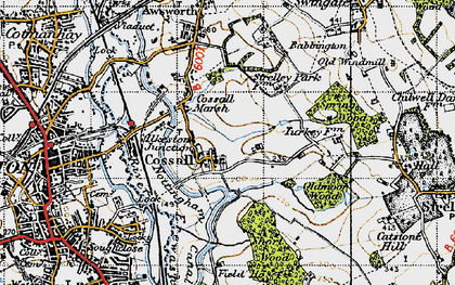 Old map of Cossall in 1946