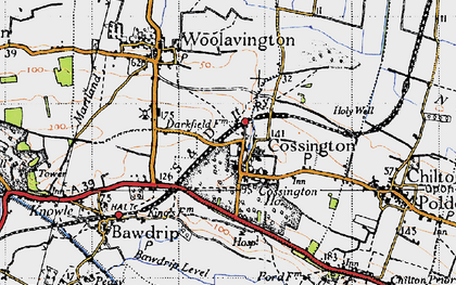 Old map of Cossington in 1946