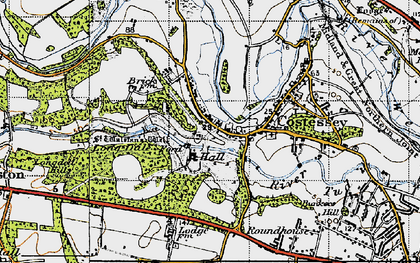 Old map of Costessey Park in 1945