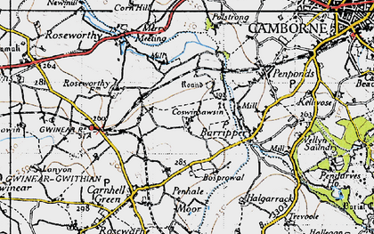 Old map of Coswinsawsin in 1946