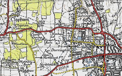 Old map of Castle Goring in 1940