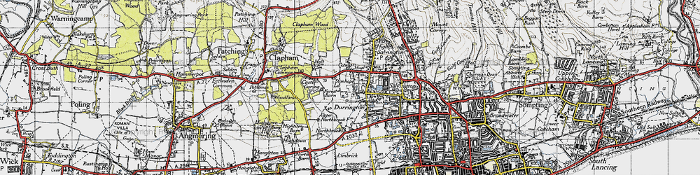 Old map of Castle Goring in 1940