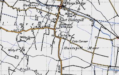 Old map of Cote in 1946
