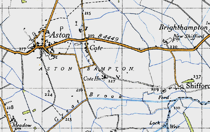 Old map of Cote in 1947