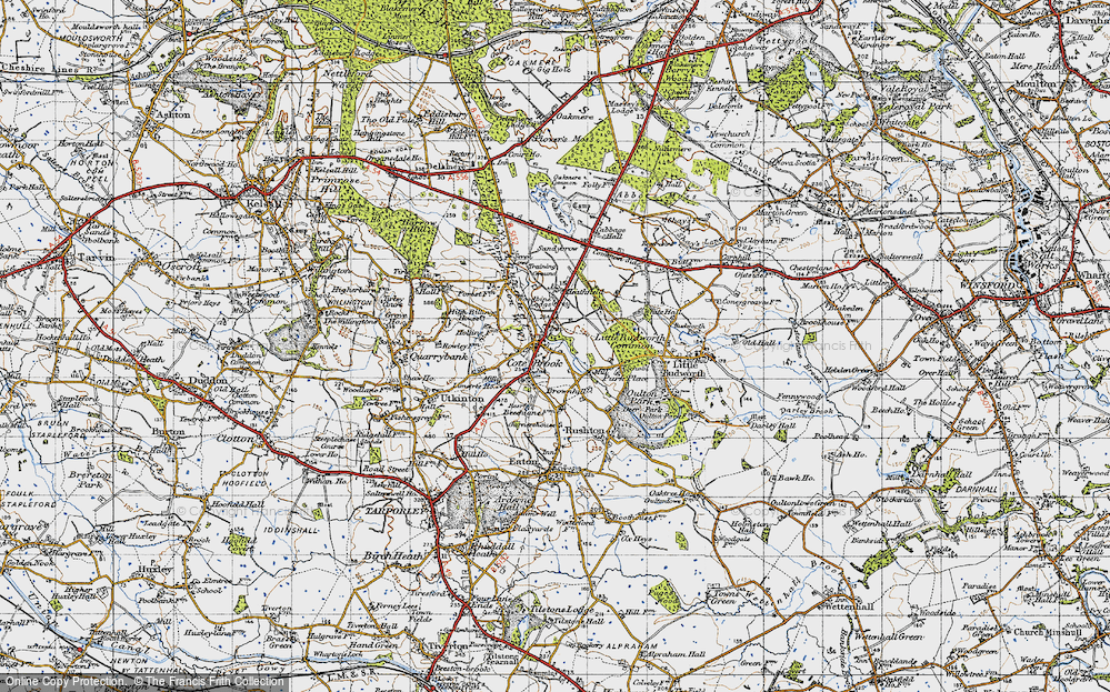 Old Map of Cotebrook, 1947 in 1947