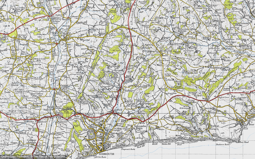 Old Map of Historic Map covering Barnes Surges in 1946