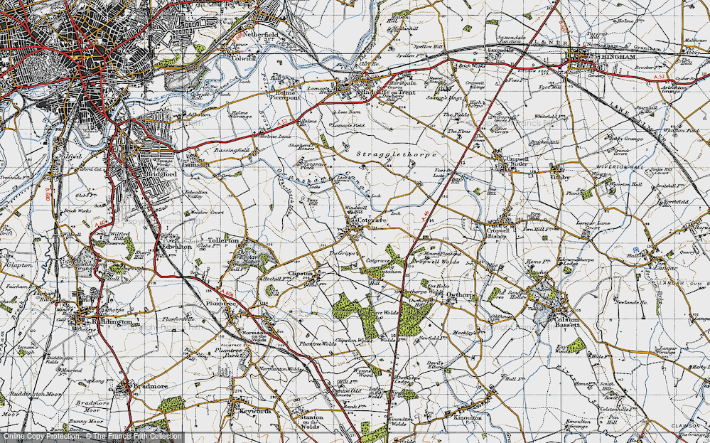 Old Map of Cotgrave, 1946 in 1946